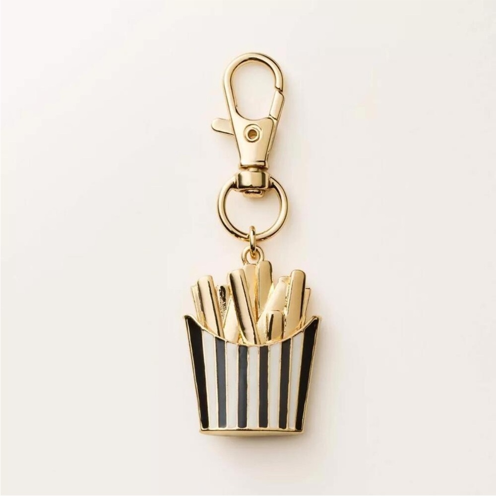 Kate Spade x Target French Fry Bag Charm Keychain NWT - Picture 2 of 5